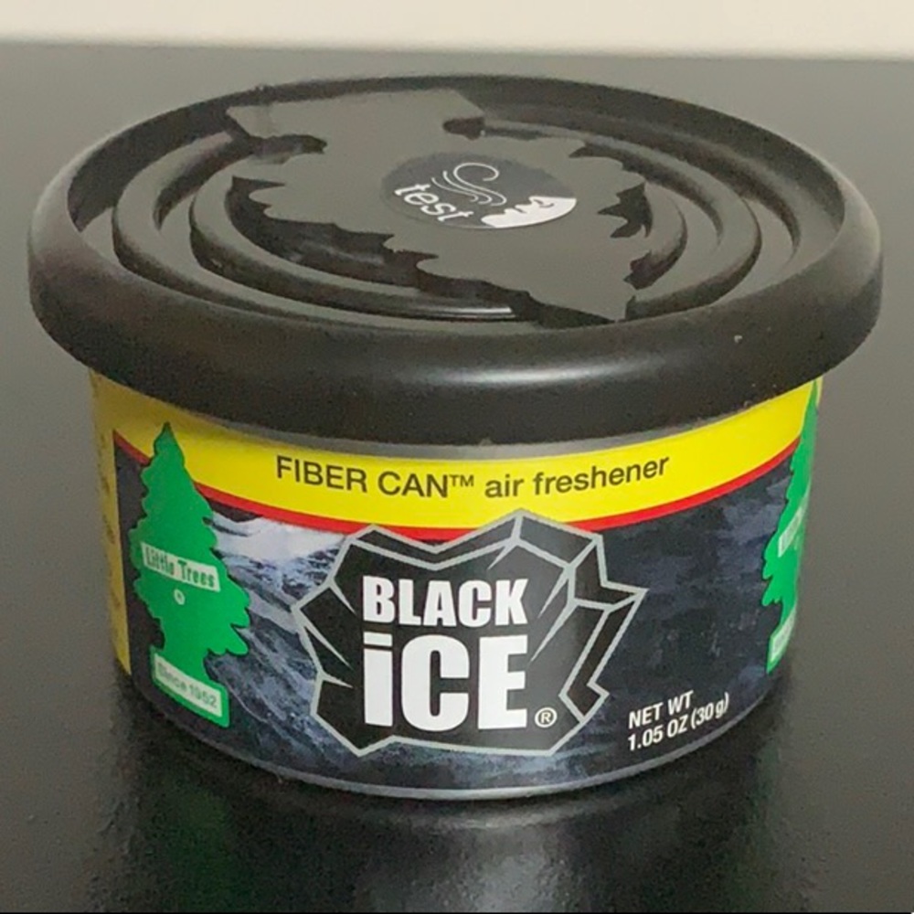 4 Pack Little Trees Black Ice Fiber Can